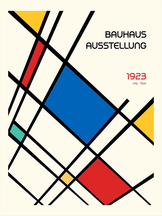 Schilderij op canvas Bauhaus Geometric Design Retro