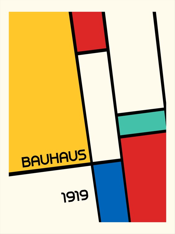 Schilderij op canvas Bauhaus Geometric Design Retro