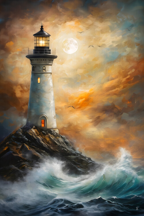 Плакат Lighthouse on Storm