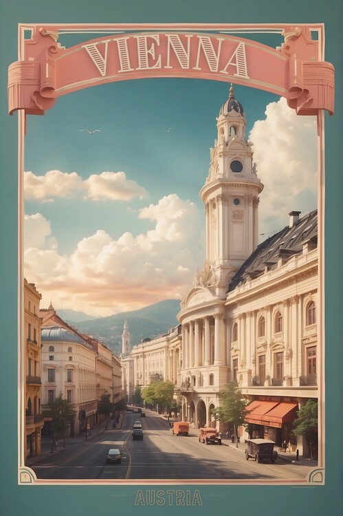 Poster Imperial Elegance: Vintage Travel Poster of Vienna
