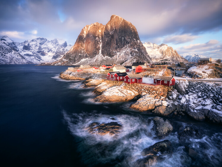 Poster A Golden Winter Evening in Northern Norway