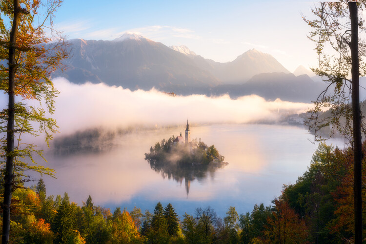 Плакат A Fairytale View in Slovenia