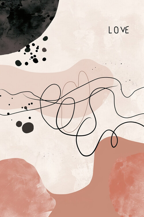 Плакат Abstract background with the word love