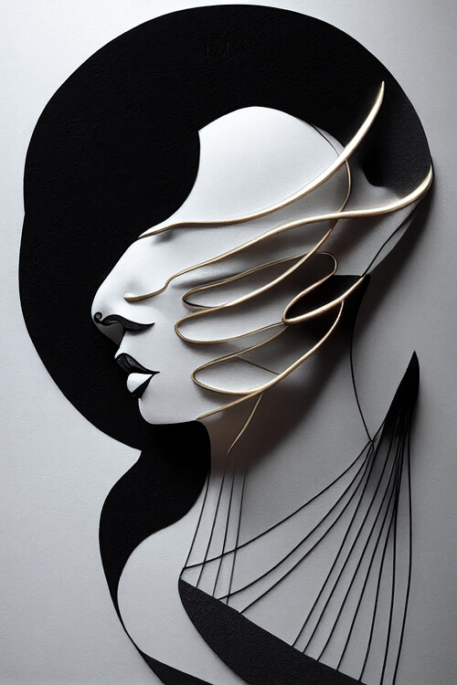 Poster Abstract female portrait