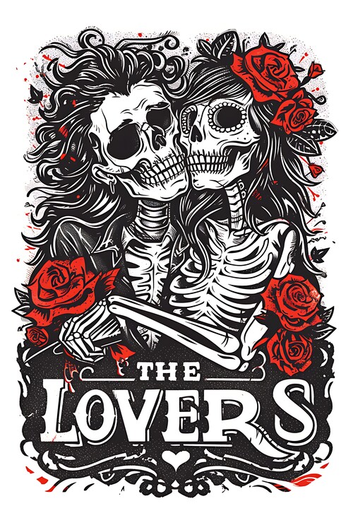 Плакат Loving Skeletons