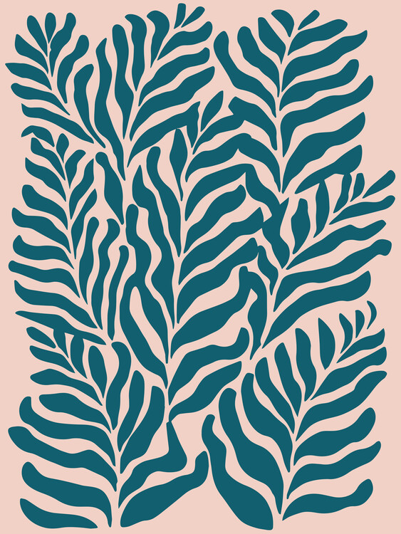 Poster Blue+Green Plants