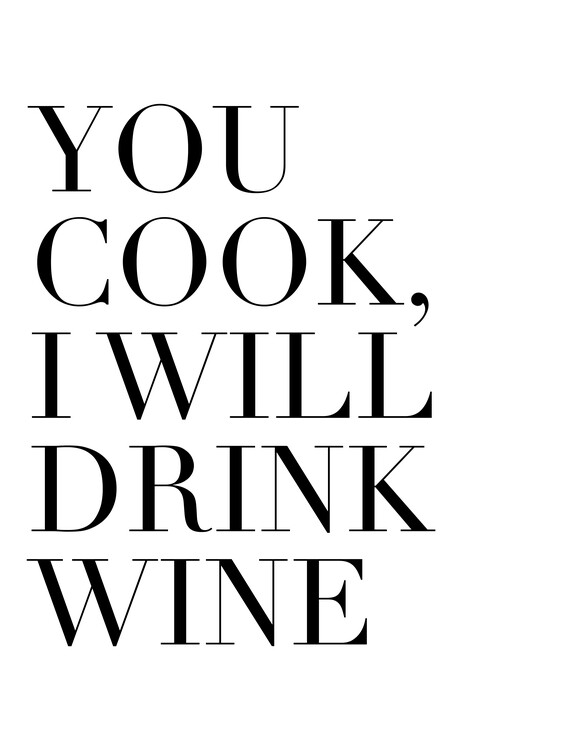 Плакат Cook & Wine