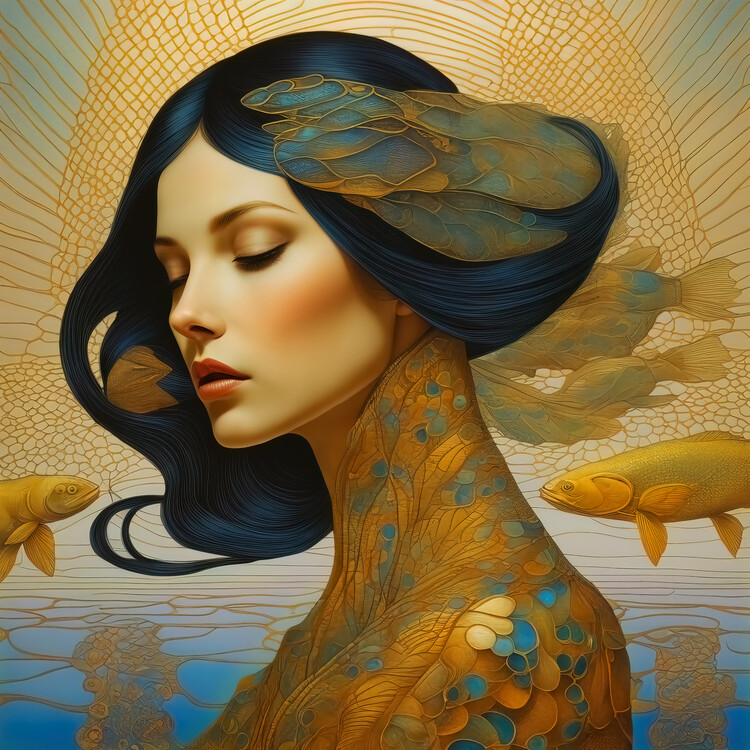 Poster Phantasmagoric fashion portrait