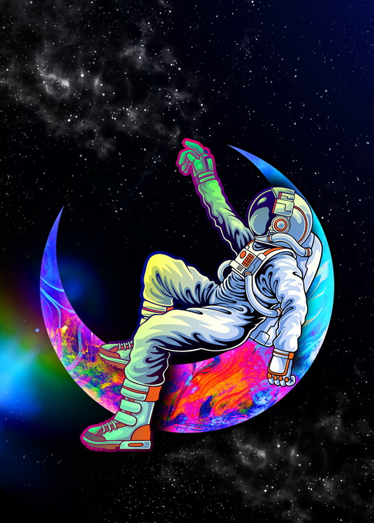 Poster Relax on the Moon