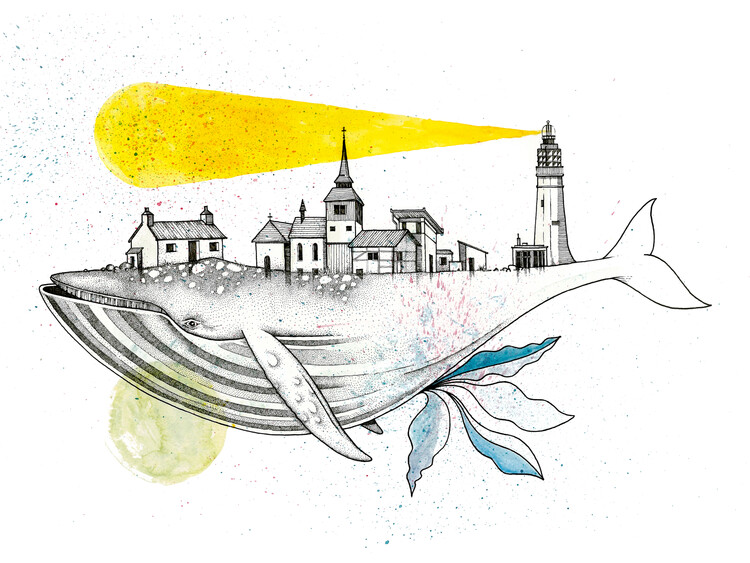 Плакат Lightshouse Whale