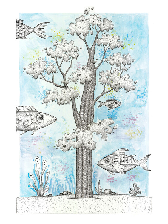 Плакат Fish Tree Submarine