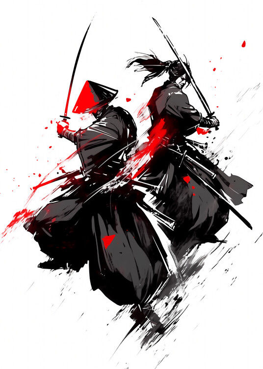 Poster Japanese Samurai Dual