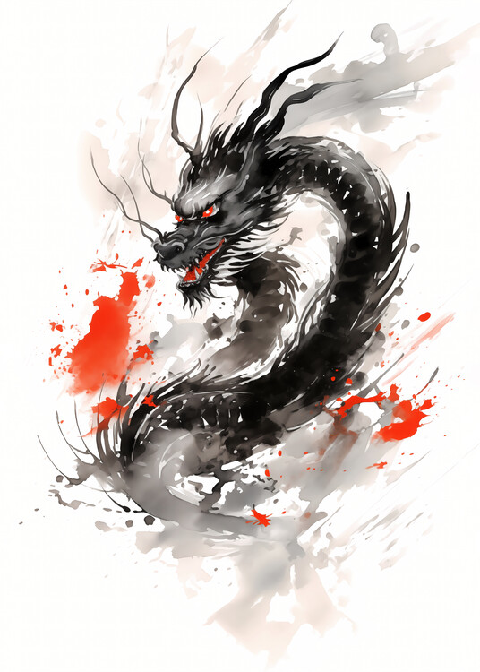Плакат Japanese Year of the Dragon
