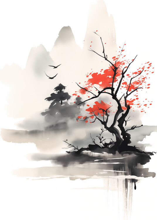 Canvas Print Japanese Scenic Landscape