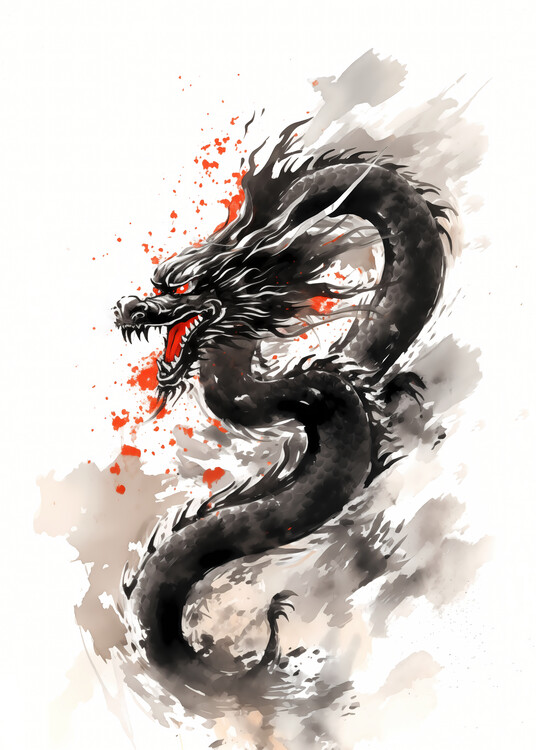Плакат Japanese Dragon