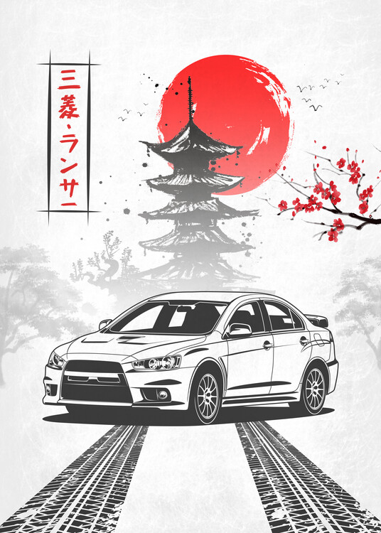Póster Evo car
