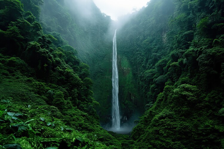 Плакат Landscape of a waterfall