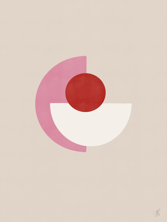 Plakát Red and Pink Abstract No. 2