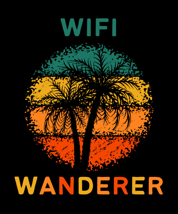Poster Digital nomad = Wifi wanderer