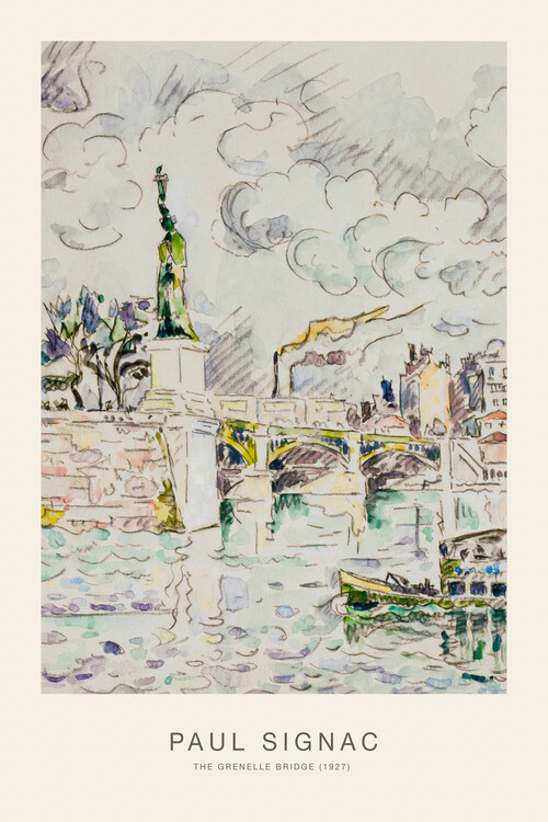 Plakat The Grenelle Bridge (1927) - Paul Signac