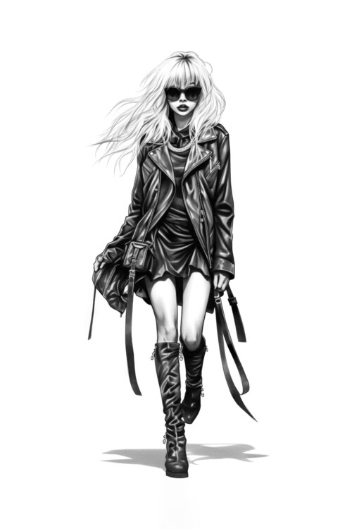 Плакат Cool Girls wear Black
