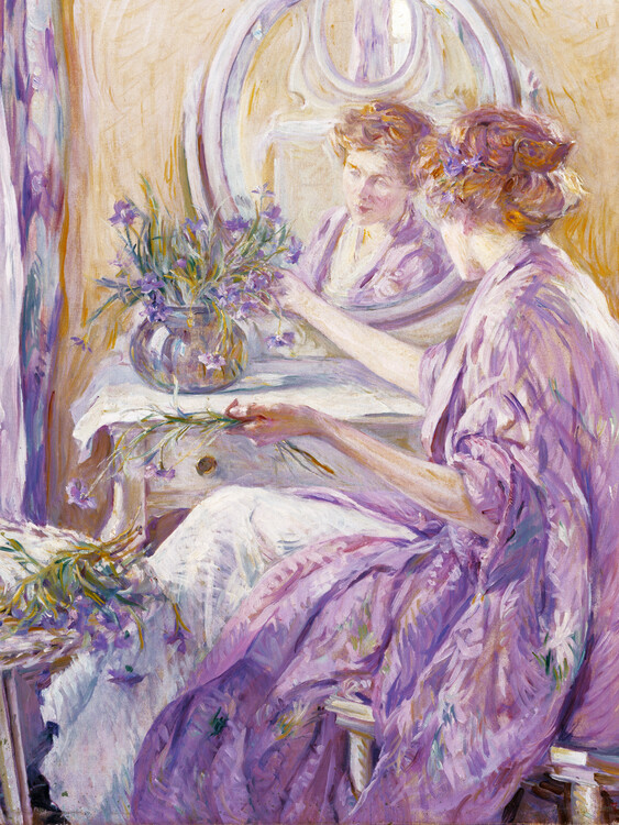 Póster The Violet Kimono (Vintage Female Portrait) - Robert Reid