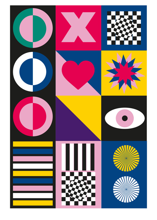 Levně Plakát, Obraz - GEOMETRIC, Sergio Ortiz, 30 × 40 cm
