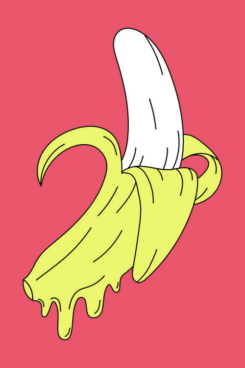 Poster Melting Pink Banana