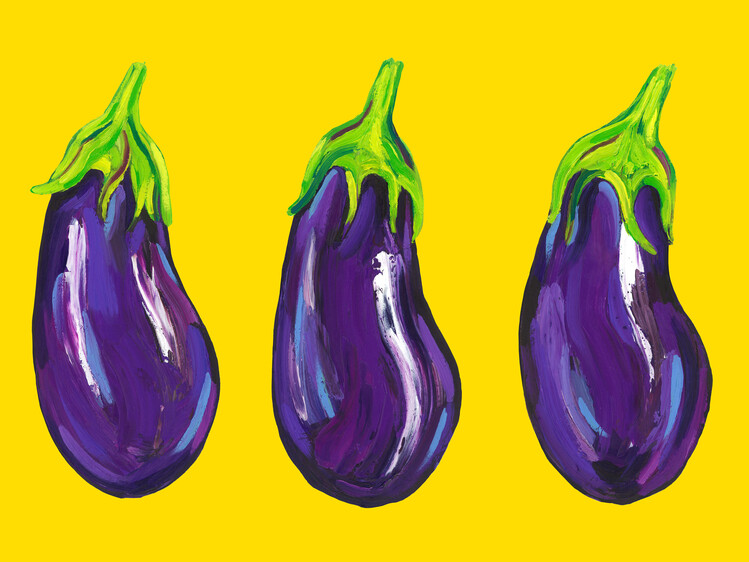 Levně Plakát, Obraz - Aubergines, Alice Straker, 40 × 30 cm