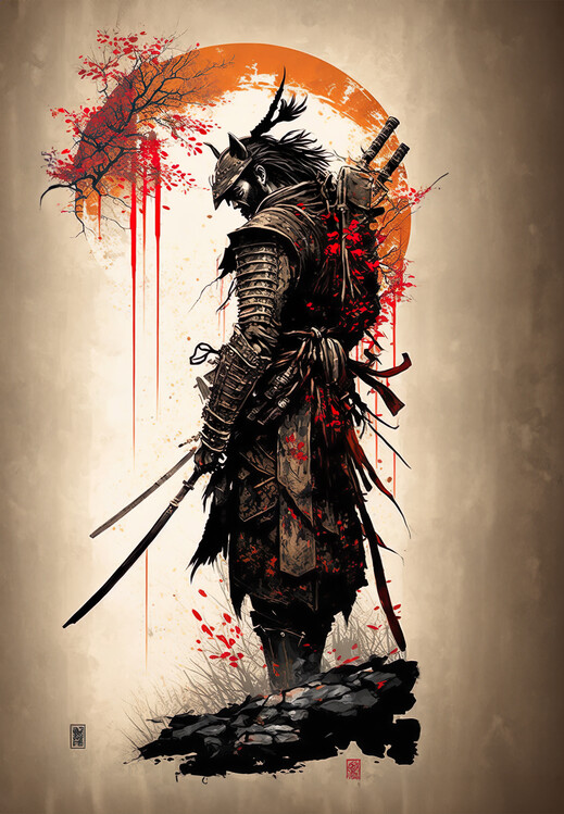 Плакат Vintage Samurai
