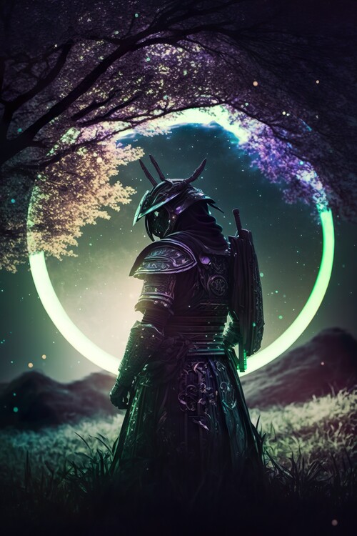 Poster Green Moonlight Samurai