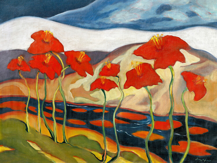Плакат Nirvana (Landscape with Flowers) - Zolo Palugyay