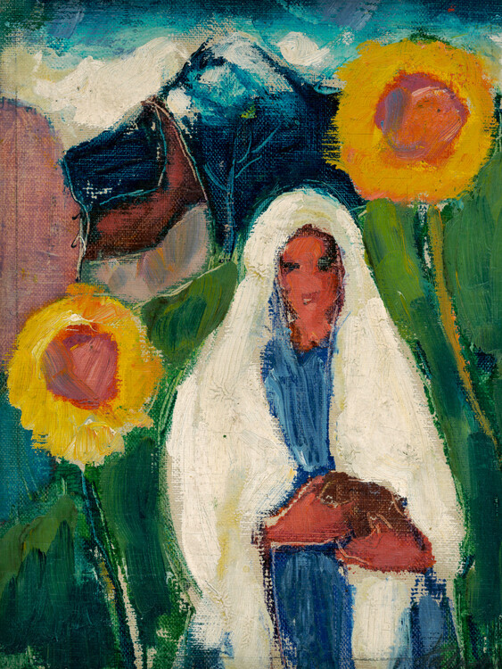 Плакат The Lady & The Sunflowers (Female Portrait) - Zolo Palugyay