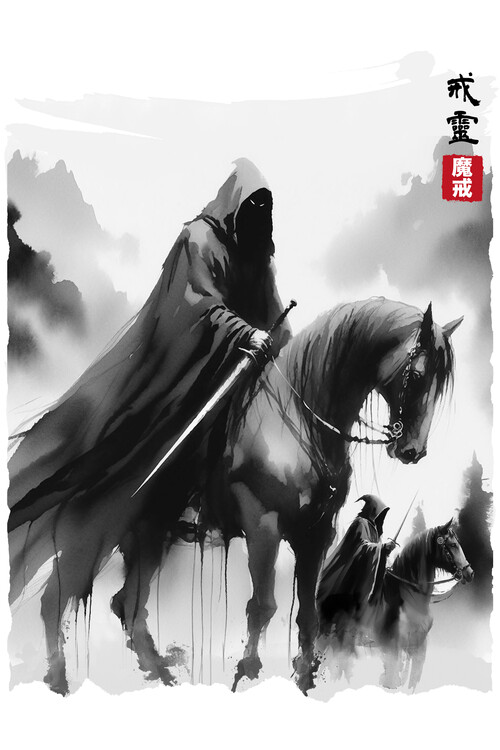 Плакат The black rider's journey