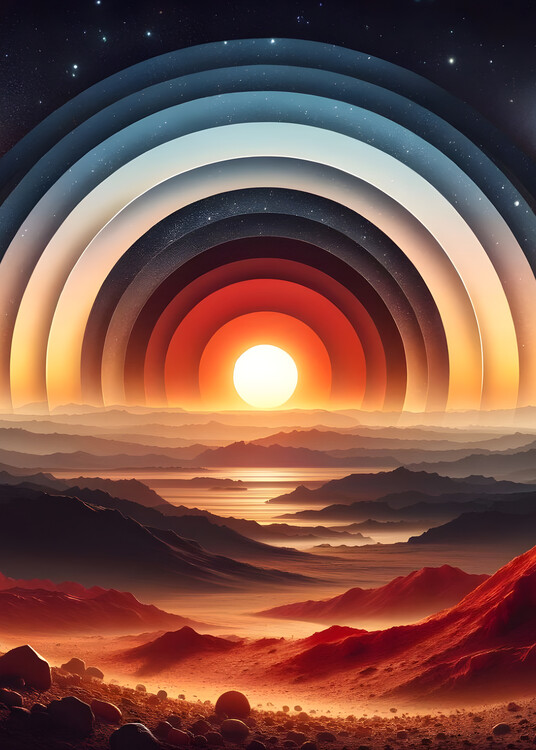 Poster Sunrise on mars