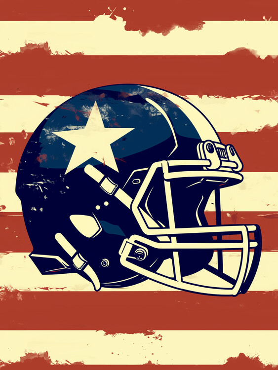 Poster American Football Helmet