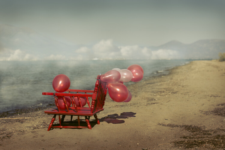 Плакат Contemplative red