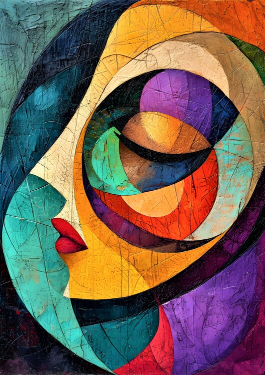 Poster Sleeping Beauty Craquelure Abstraction