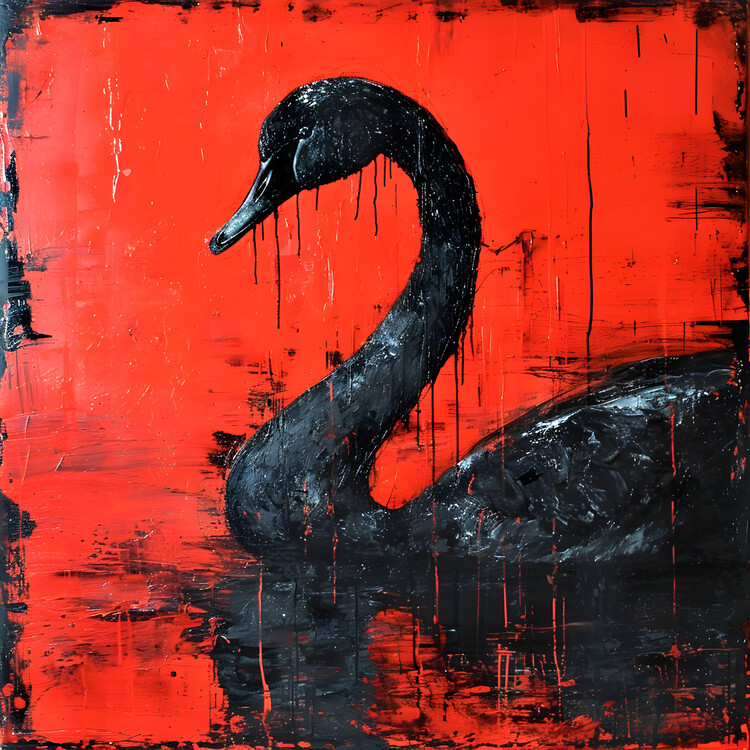 Poster Black Swan Metaphoric Event Wall Art