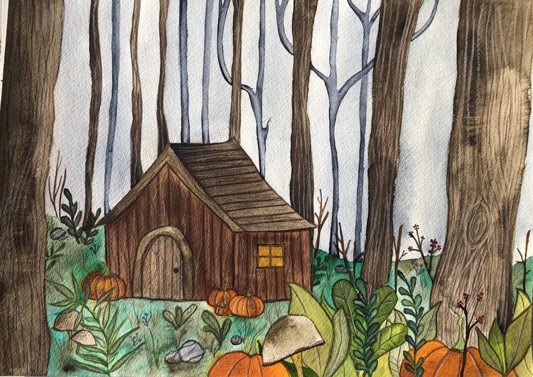 Плакат Forest house