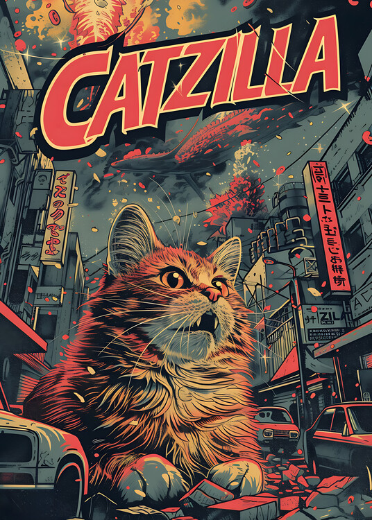 Poster Catzilla World of Monsters