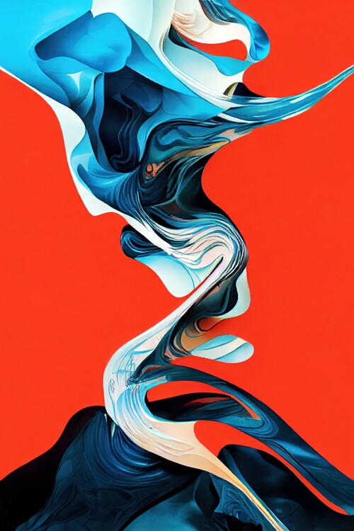 Plakat Red and blue