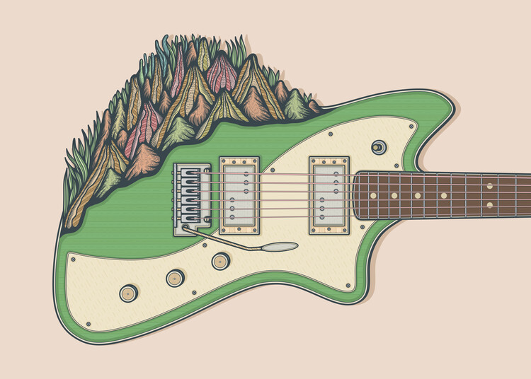 Poster Heavy Relic Offset Guitar