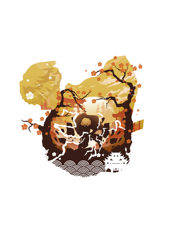 Плакат Agatsuma Zenitsu demon slayer