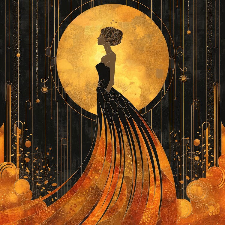 Poster Art Deco Gold Poster Print