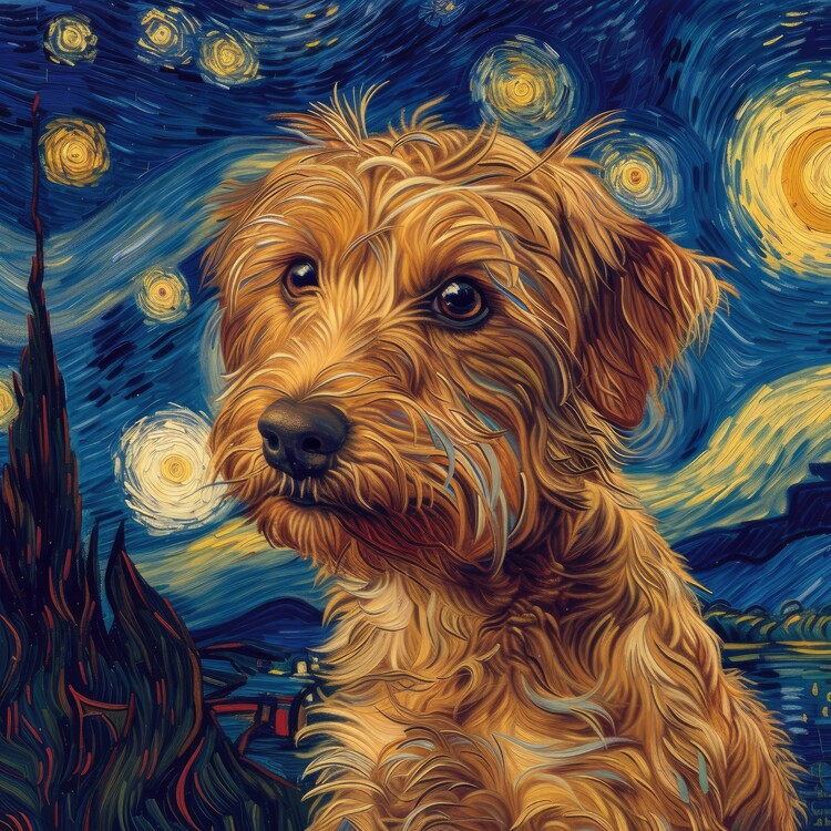 Poster Hund Poster, Sternenhimmel, Hundeposter