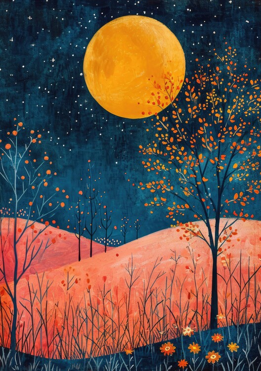 Poster Moon Night Poster Print