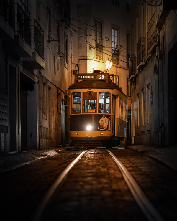 Canvas Print Električka Lisabon Tram Lisbon