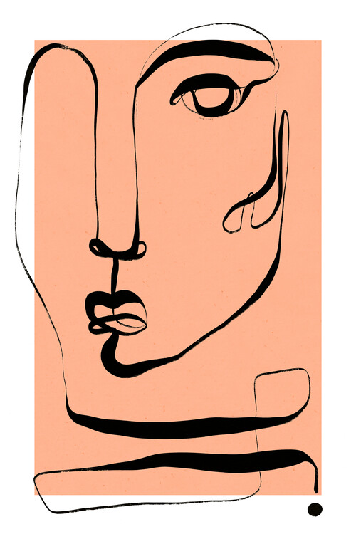 Poster Le Visage (Peach)