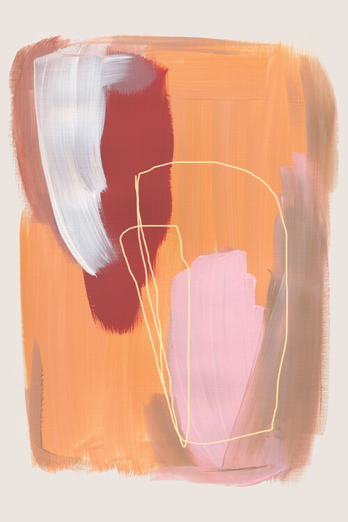 Levně Plakát, Obraz - Abstract Brush Strokes 125, Mareike Bohmer, 26.7 × 40 cm